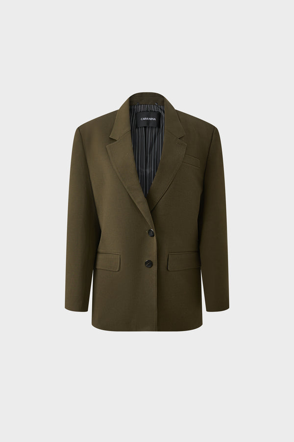 Single-breasted wool blazer