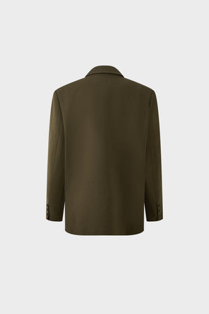 Single-breasted wool blazer