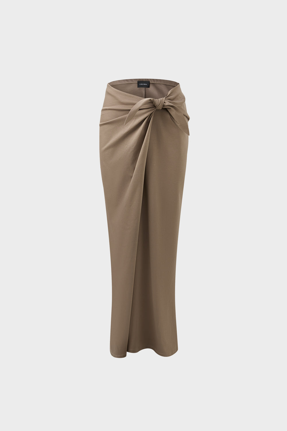 Pima cotton knotted straight tube long skirt