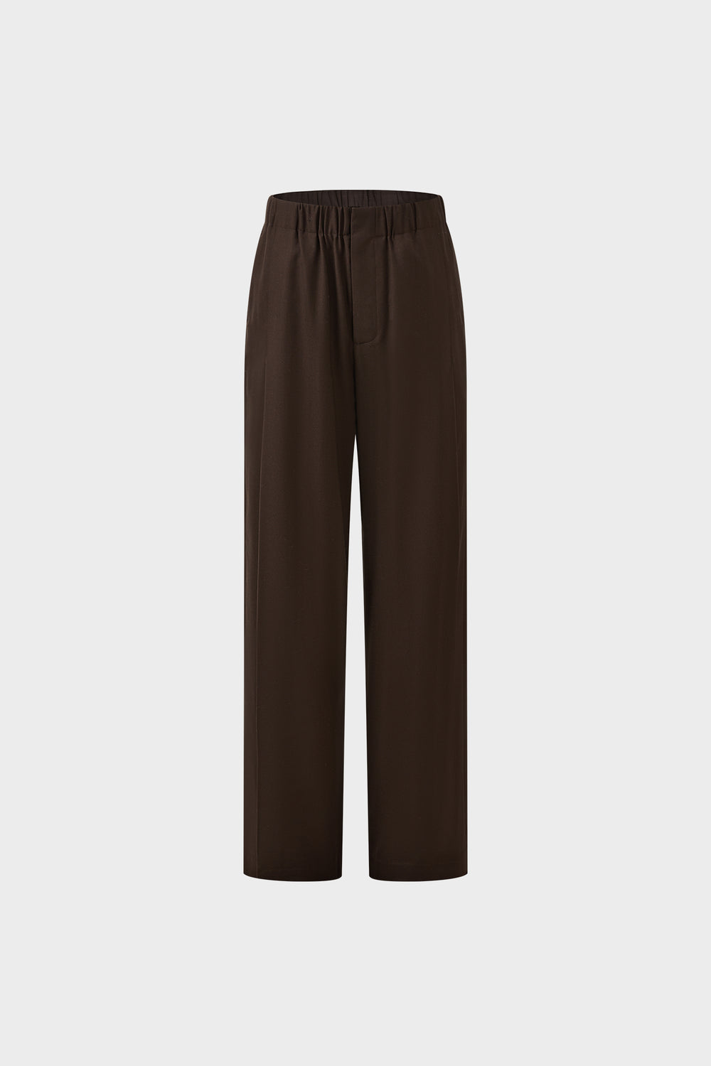 Wool straight-leg wide-leg trousers