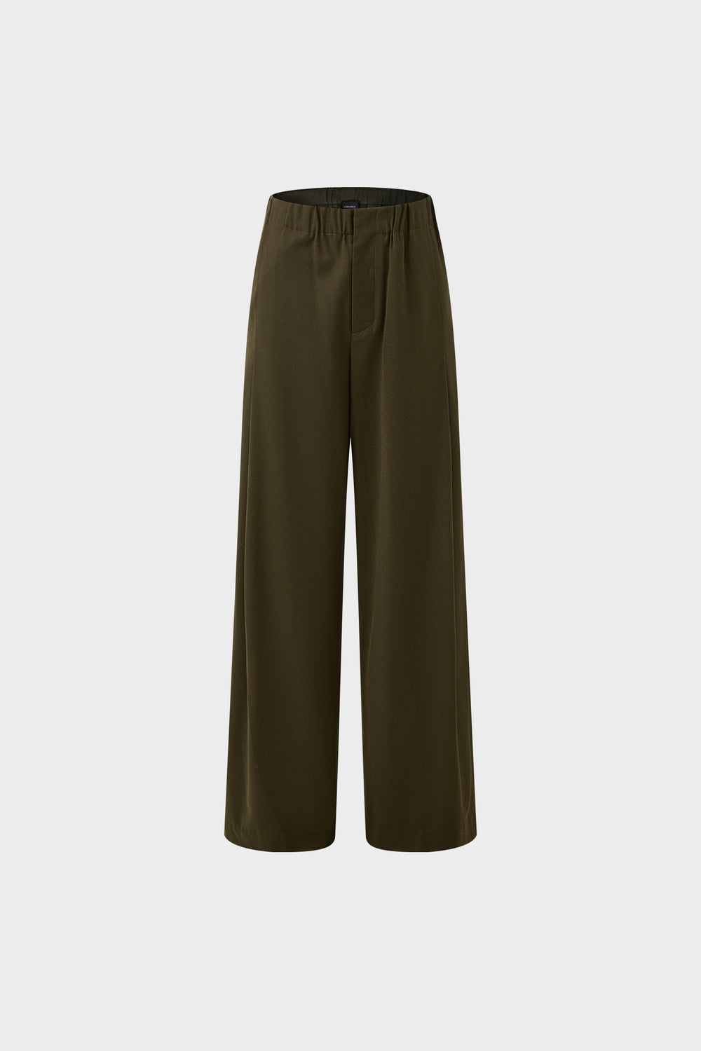Wool straight-leg wide-leg trousers