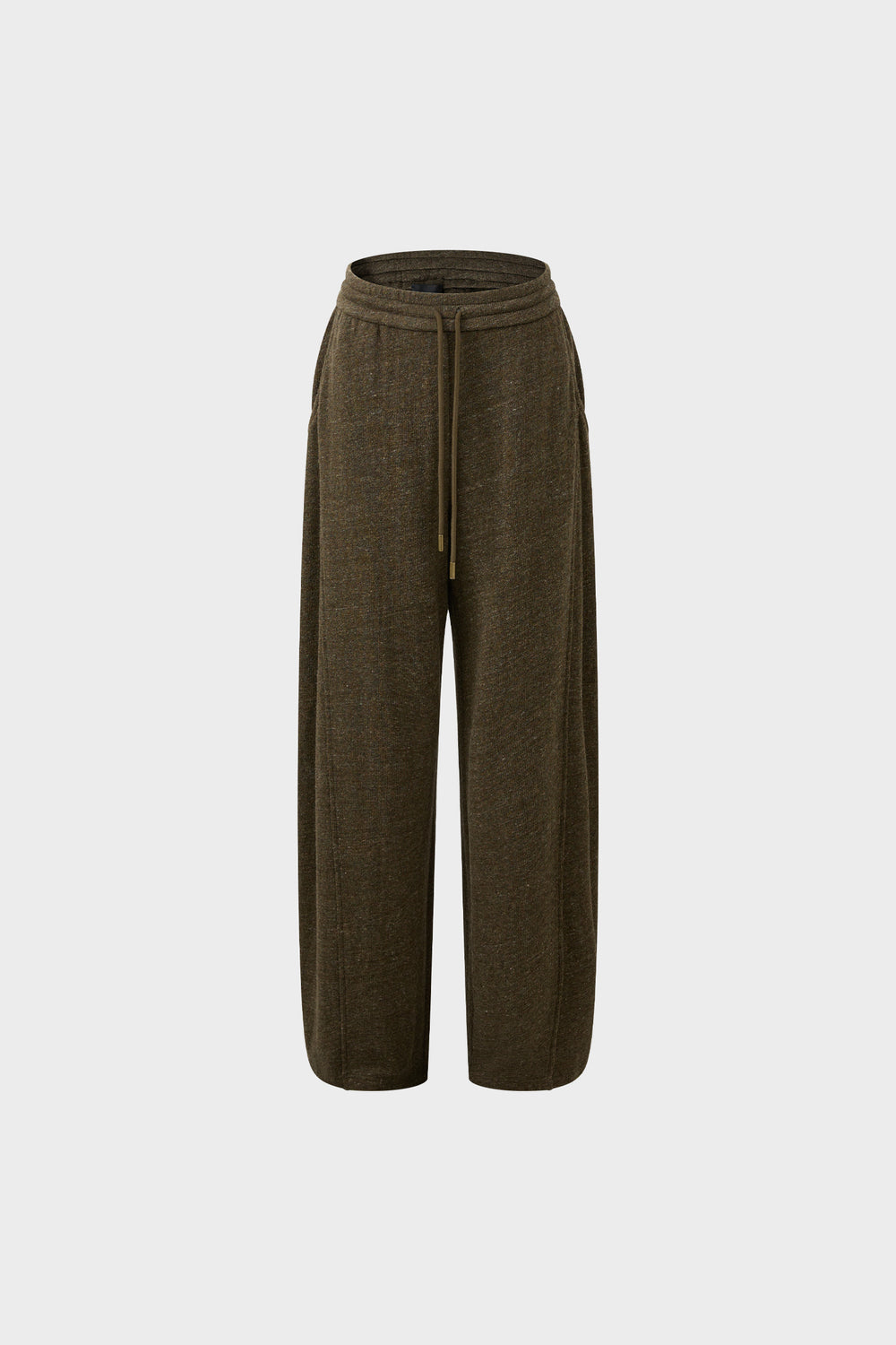 Knitted stretch wide-leg casual pants