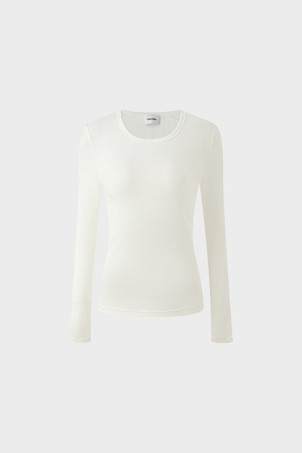 Lyocell Long Sleeve Base Layer in Acetate