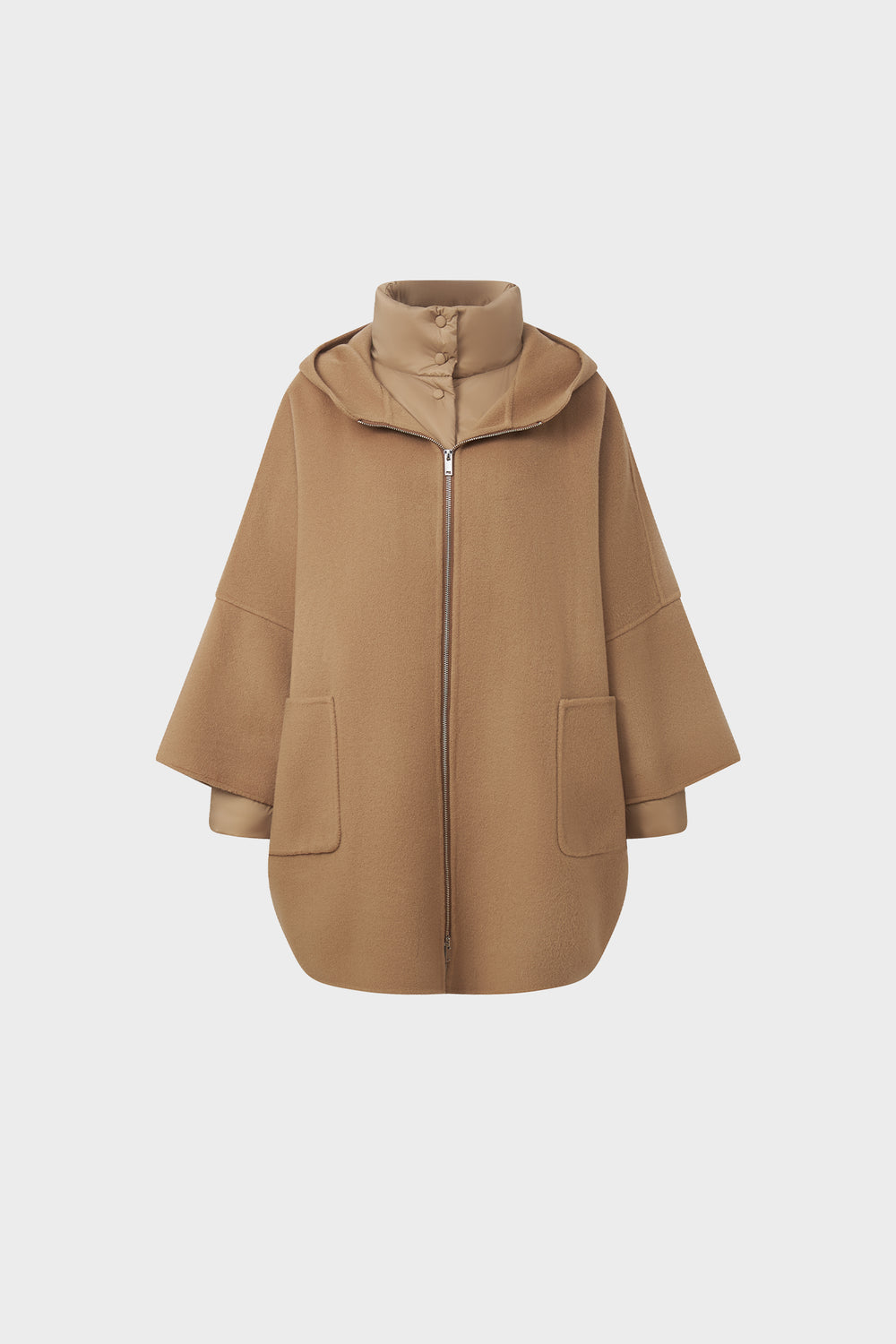 Double-sided wool down jacket