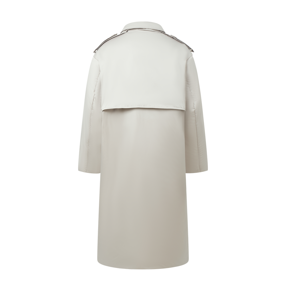 Long windbreaker style down jacket