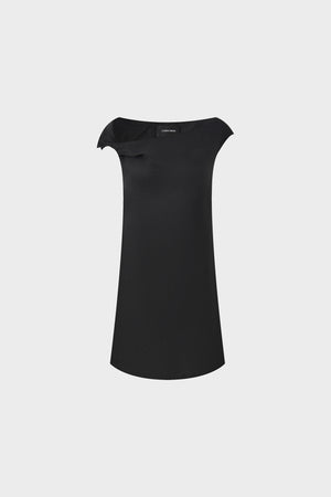 Linen V-neck knot short two-piece dress