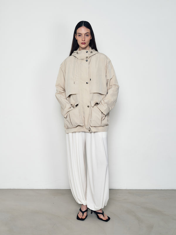 Two-color lantern pants